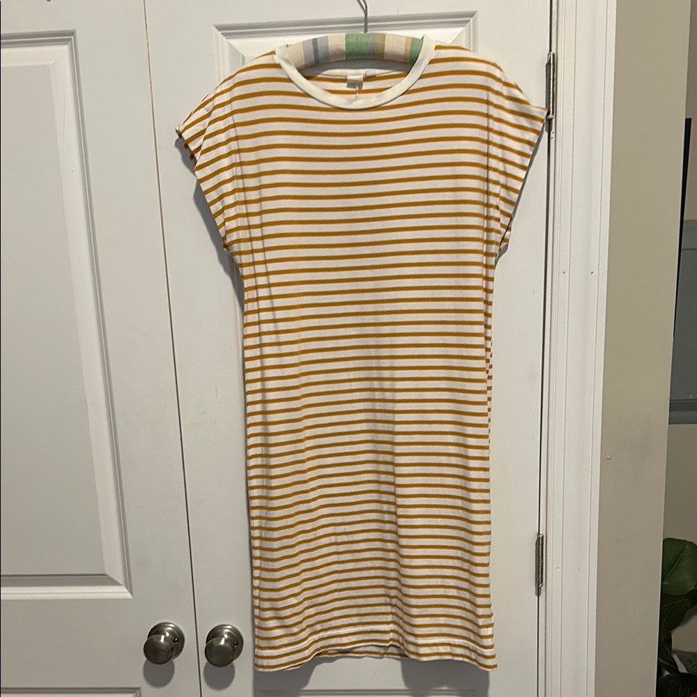 GAP Striped Yellow and White Dress